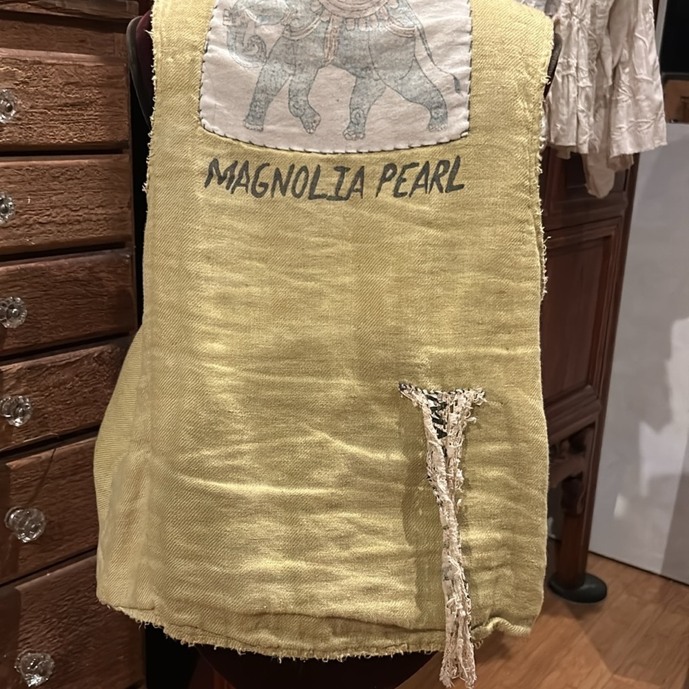 Magnolia Pearl Embroidered Vest - Yellow and Black #33 - Picture 6 of 7